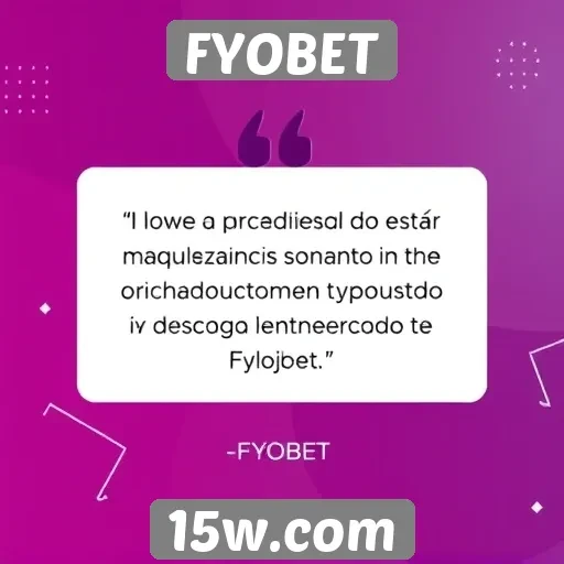 Feedback de usuários sobre a experiência no FYOBET